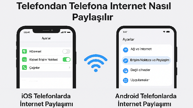 Telefondan Telefona İnternet Nasıl Paylaşılır?